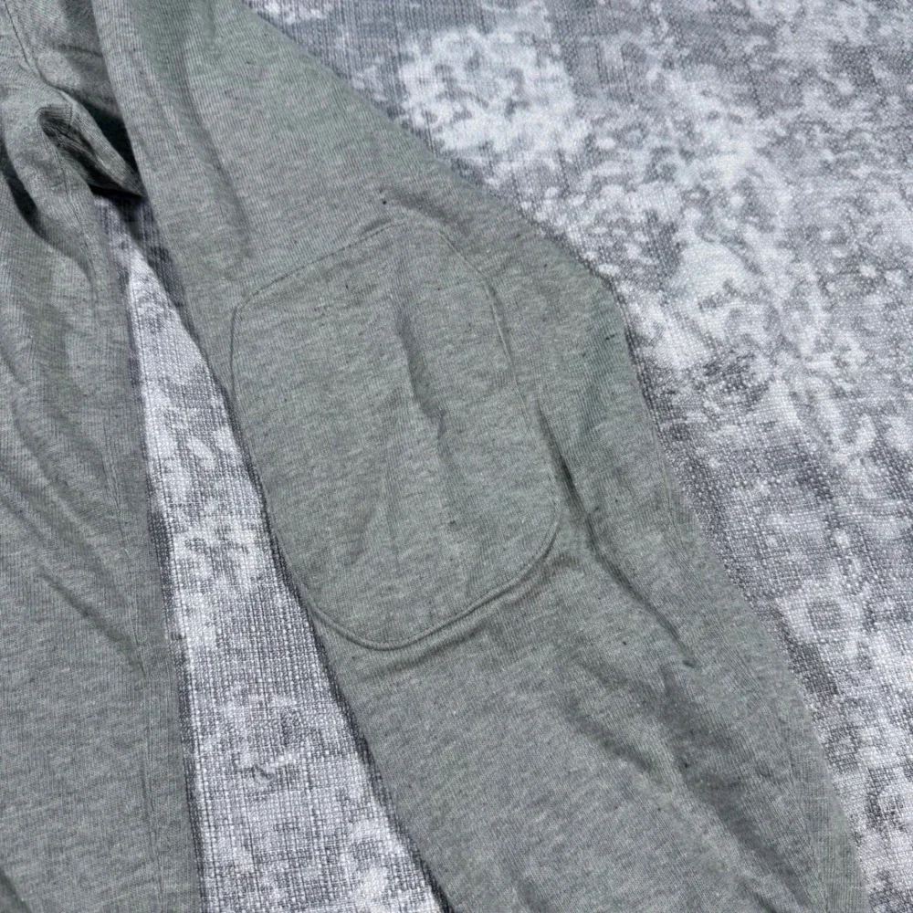 Polo Ralph Lauren Rugby Shirt Mens Medium Gray Vintage Elbow Patches USA Made